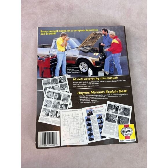 Haynes DODGE RAM PICKUPS & RAIDER 1979 thru 1991 Automotive Repair Manual - Picture 7 of 7